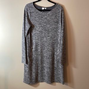 Gap long sleeve dress. Size Large Tall. Heather gray & black.